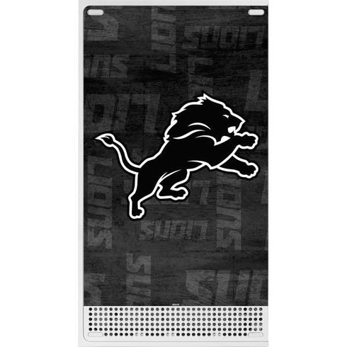 NFL Detroit Lions Black & White Xbox Series S Console Skin